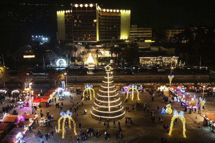 A Christmas market in Damascus -- Syria's new leader said it is 'a country for all'