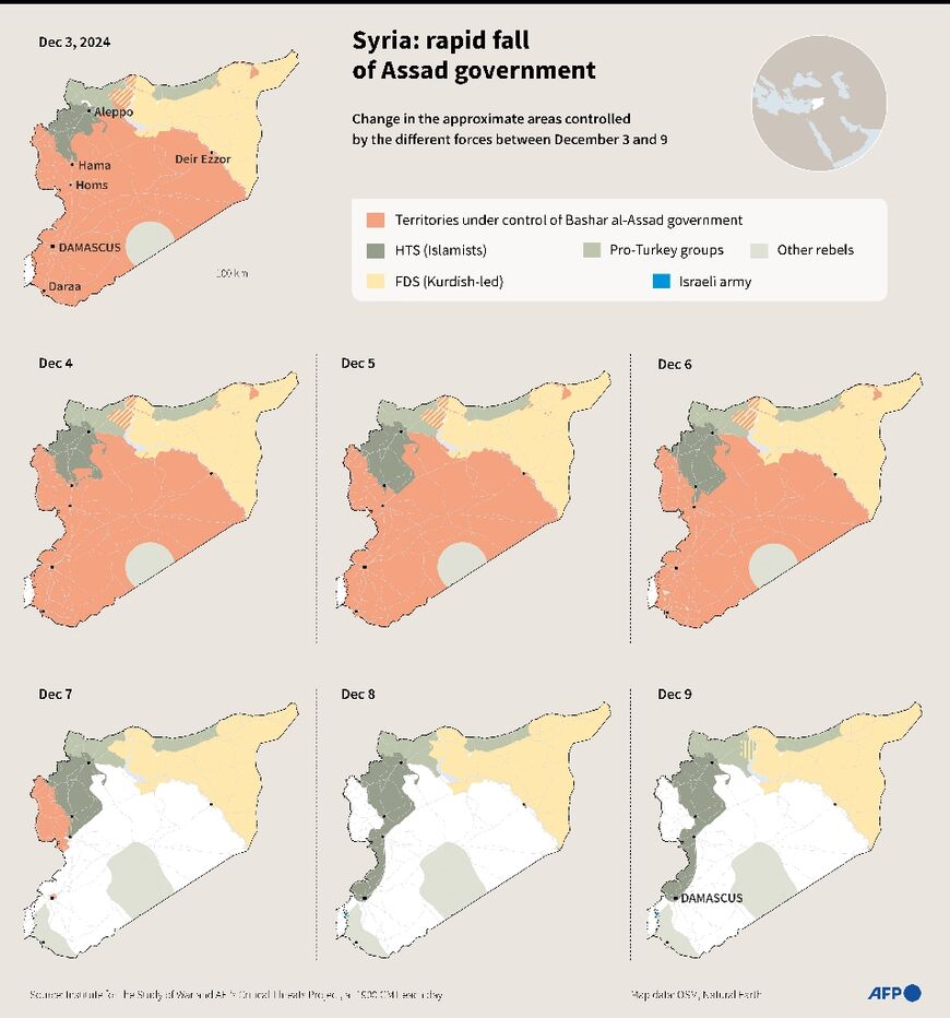 Syria: rapid fall of Assad government