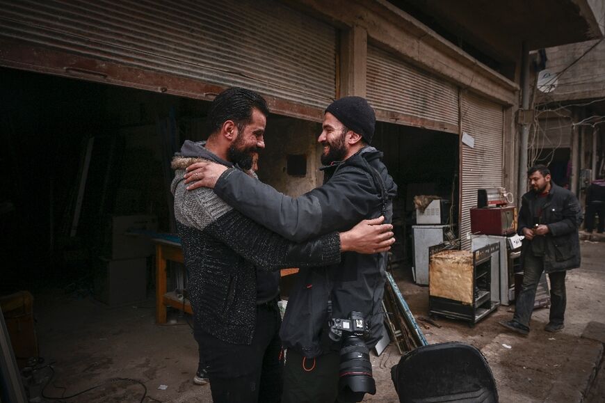 Sameer meets an old friend in his heavily-damaged neighbourhood