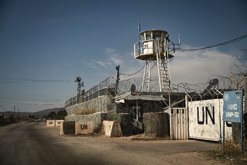 A UN Disengagement and Observer Force (UNDOF) position near Jubata al-Khashab