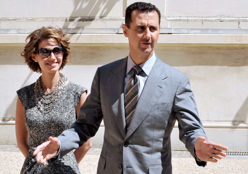 Bashar al-Assad and wife Asma, in Paris in 2008