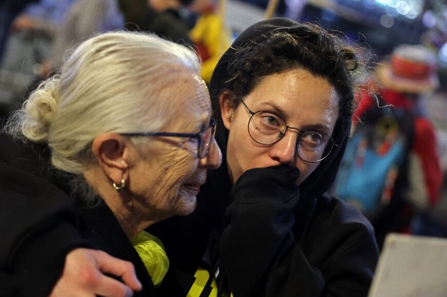 Demonstrators in Tel Aviv calling for the release of the hostages rejoiced as news of the agreement spread, while thousands across Gaza celebrated the reported deal