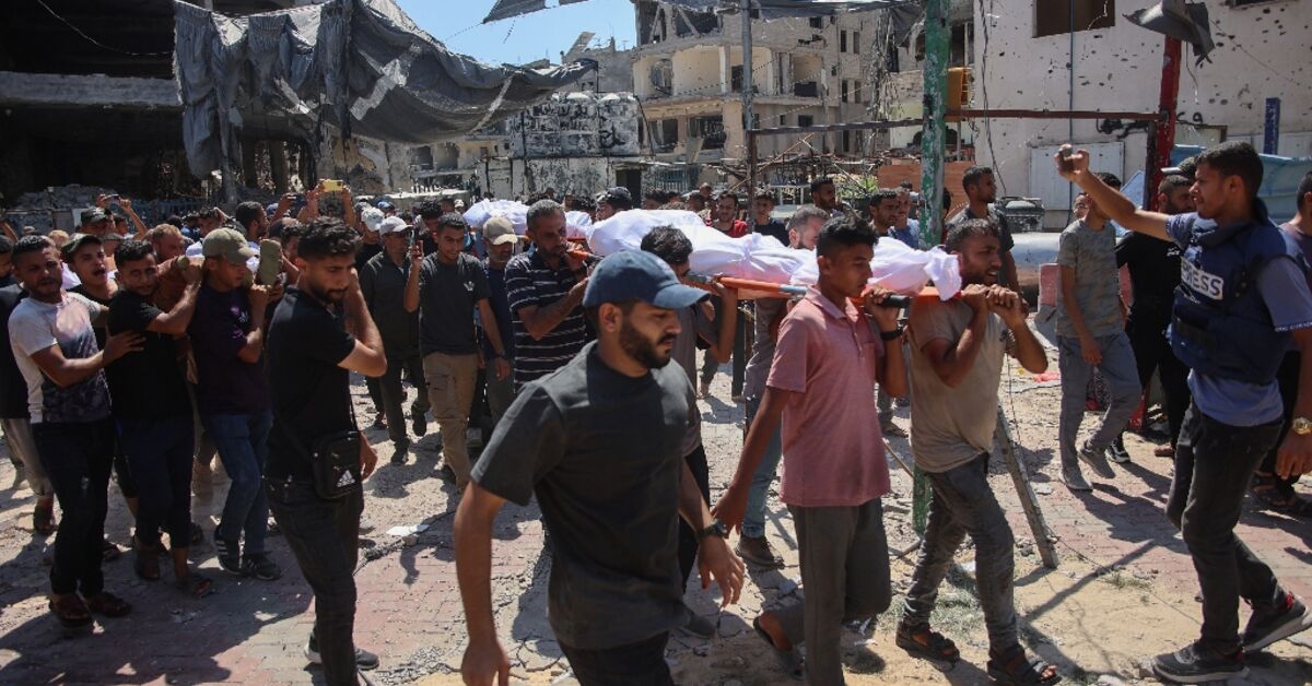 ‘Not a safe place’: Gaza residents rush to rescue injured after Israeli attack