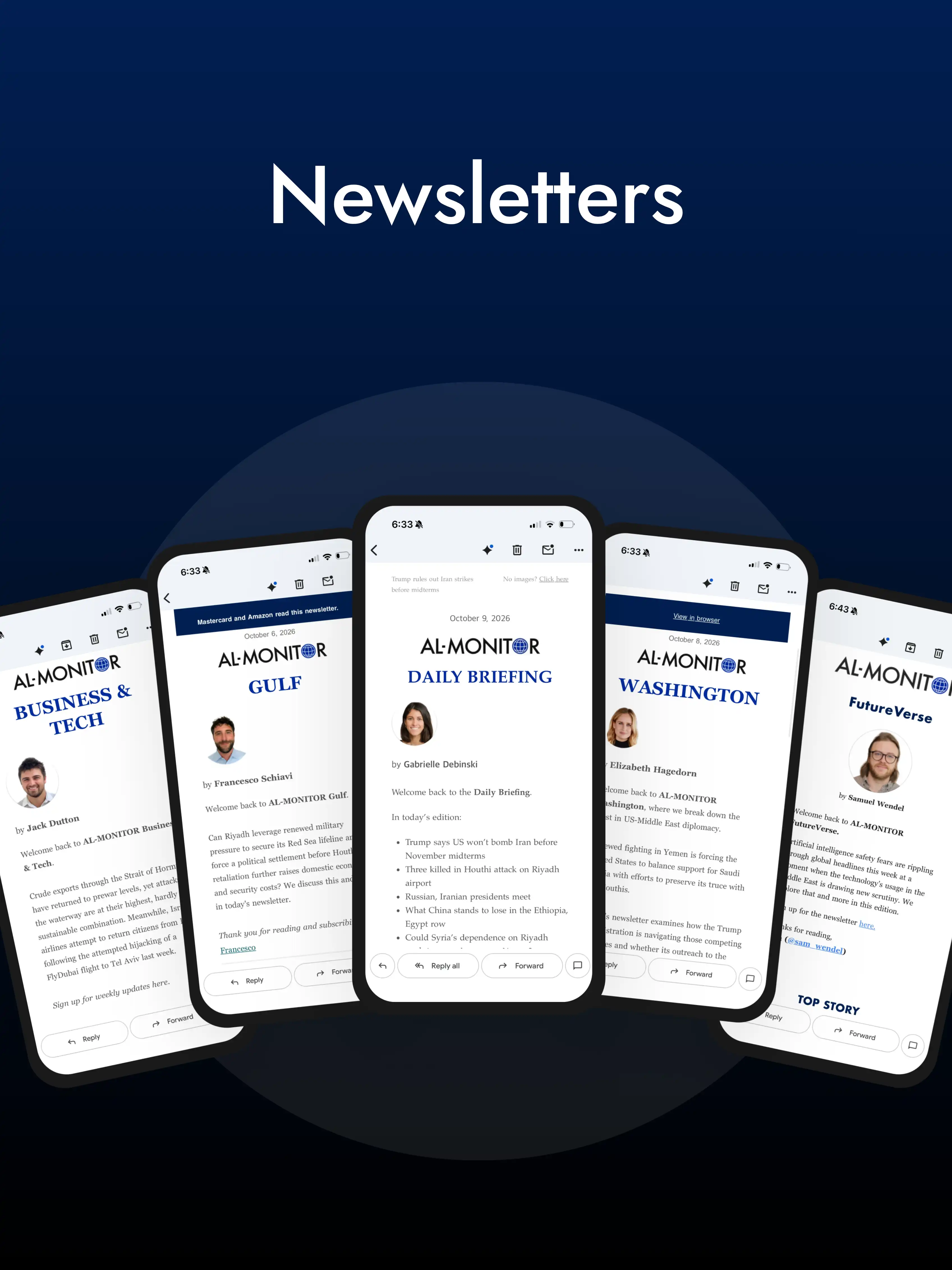 Sample of AL-MONITOR newsletters
